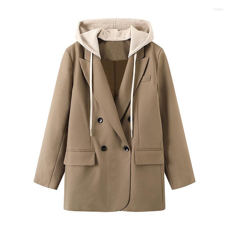 

Women' Suits Khaki Suit Women' Coat Spring Autumn 2023 Fashion Korean Long Sleeve Blazers Woman Jacket Casual Office Ladies Blazer
