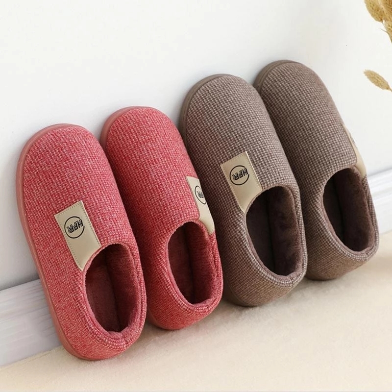 

Slippers Winter Warm Shoes Woman Men Indoor Slippers Soft Plush Lovers Home Floor Slipper Anti-slip Ladies Bedroom Slides SH08212 230313, Pink