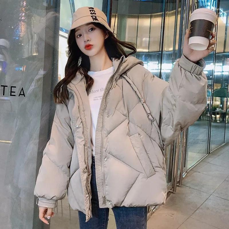 

Women's Trench Coats 2023 Winter Jacket Parkas Women Down Cotton Hooded Parka Thicken Warm Female Padded Casual Outwear, Grey