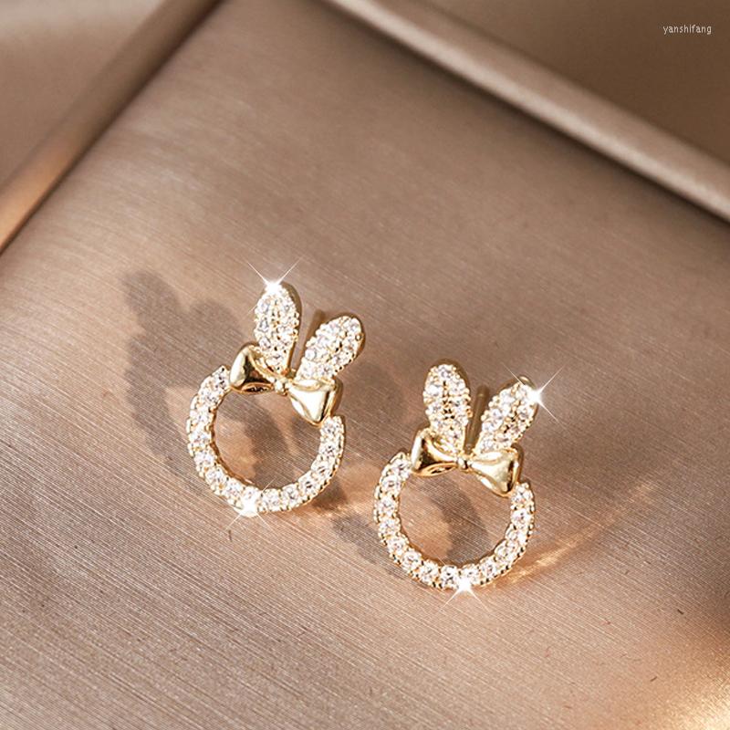 

Hoop Earrings Korean Exquisite Shiny Zircon 2023 Fashion Cute Temperamen Set Geometry Daily Feminine Jewelry Gift