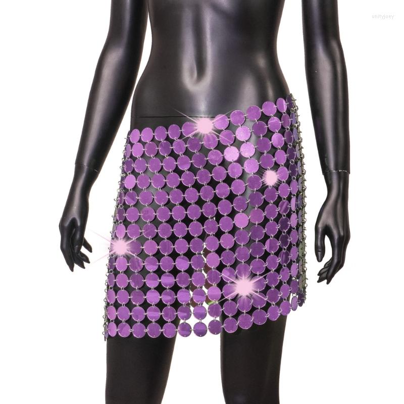 

Skirts Rave Short Skirt Womens Metal Mini Party Club Wrap, Gold