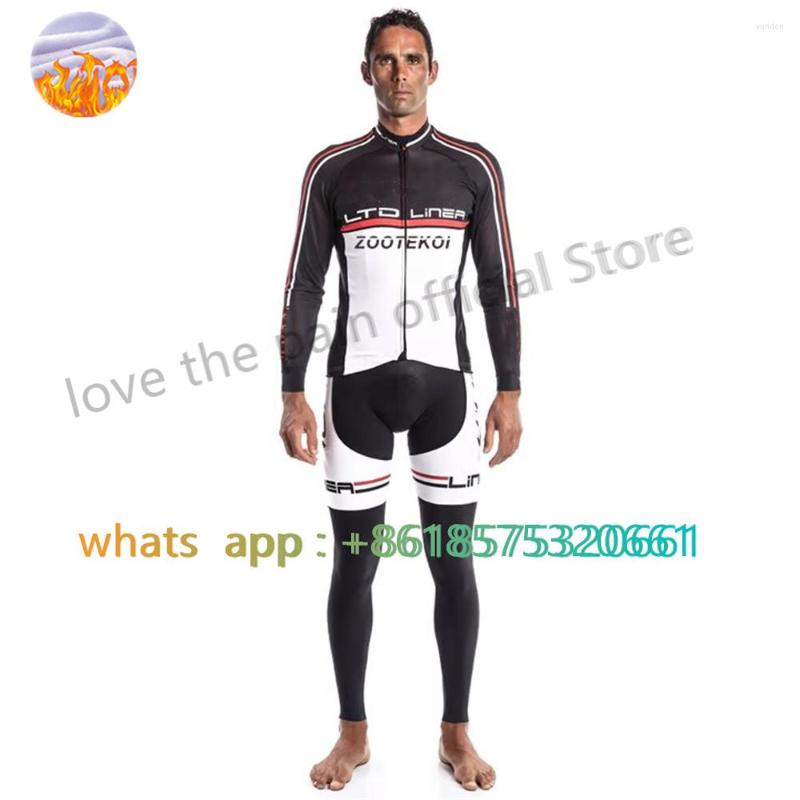 

Racing Sets Zootekoi Winter Thermal Fleece Bicycle Long Sleeve Set Clothes Men Cycling Clothing Ropa Ciclismo Hombre Warm, Multi