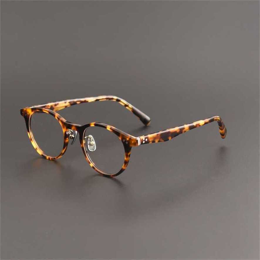 

Sunglasses 2023 new The designer plate made by hand can style of men's personality with the short-sighted eyeglass frame and