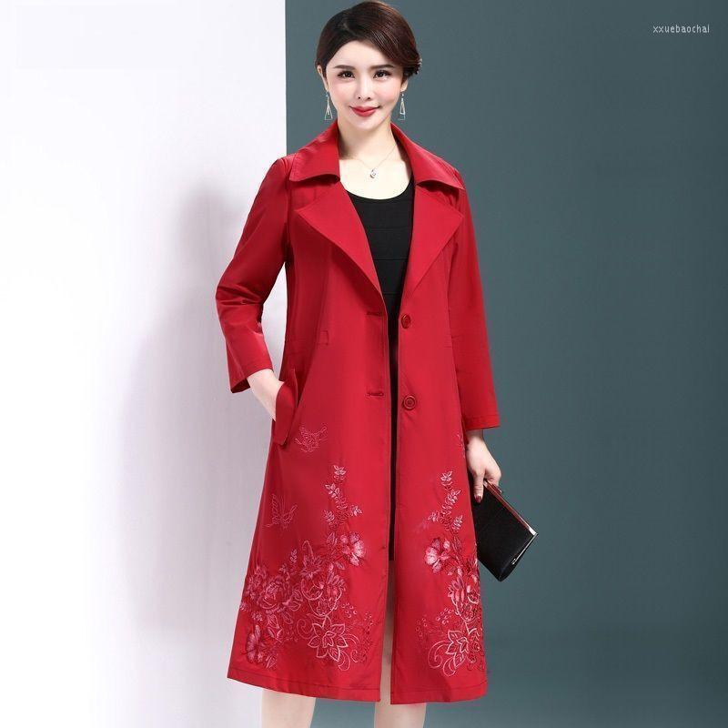 

Women's Trench Coats Women's Coat Spring 2023 Middle-aged Mother Temperament Autumn Windbreaker Female Mid-Length Femme Tops, Khaki