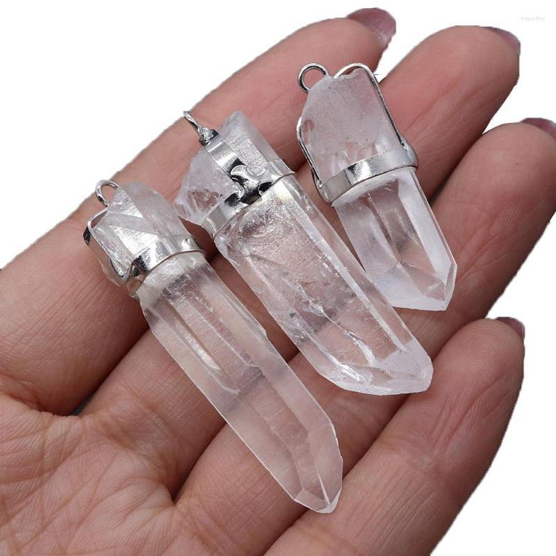 

Pendant Necklaces Exquisite Natural Stone Irregular White Crystal 10-60mm Charm Fashion Jewelry Making DIY Necklace Earring Accessories