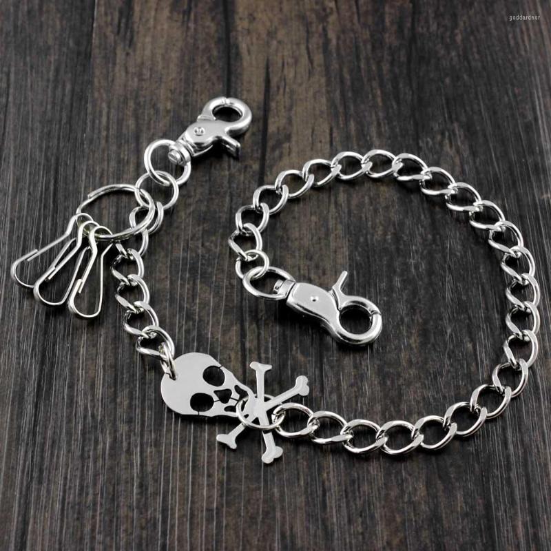 

Keychains Mens Boys Skull Charm Pants Jeans Keychain Biker Wallet Chain CS01