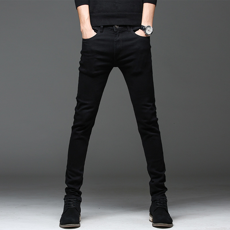 

Men's Jeans High Quality Jeans Casual Slim Black Jeans Men's Straight Pencil Pants Fashion Men's Street Tight Men's Denim Trousers 230313