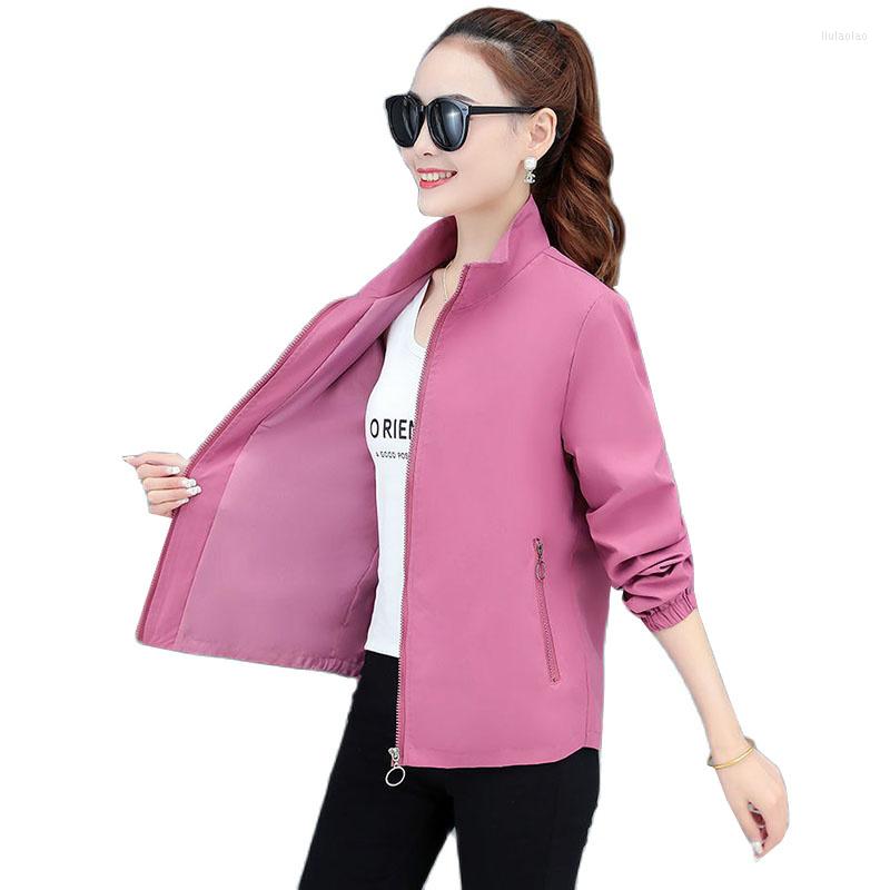 

Women's Trench Coats Women Jacket Spring Autumn Fashion Long Sleeve Female Windbreaker Casual Loose All-match Basic Coat Jackets Outwear, Pink