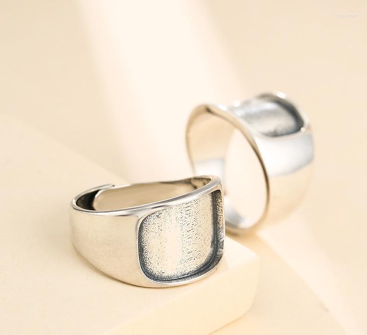 

Cluster Rings 13 17mm 925 STERLING SILVER Semi Mount Bases Blanks Base Blank Pad Men Ring Setting Jewelry Findings (without Stone) A5408