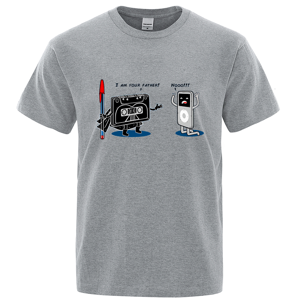 

Men' T-Shirts Funny Music Player Male Tops Summer Loose T-Shirt Cotton Crewneck T-Shirt Hip Hop Tee Clothes High Quality T-Shirts Man 230313, Gray