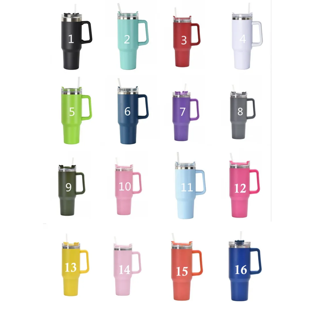 

Stanley 40oz With LogoStainless Steel Tumblers With Handle Lid Straws Big Capacity Beer Water Bottles Outdoor Camping Cup Vacuum Insulated Drinking Mugs, Multi-color