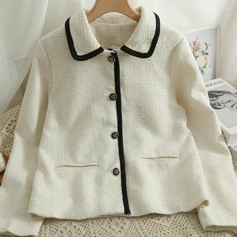 

Women's Jackets Women Autumn Elegant Jacket Female High Quality Designer Brand Coat Lady Korean Fashion Thin Outwear, Black