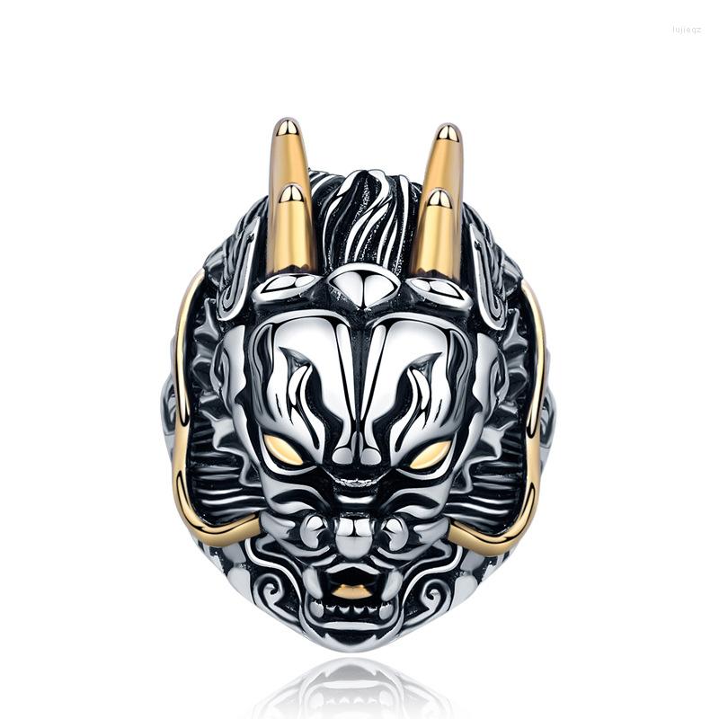 

Cluster Rings Vintage Zodiac Ring Dragon Opening Adjustable Men's Fauce Jewelry Boys Party Gift Male Hip Hop Drop