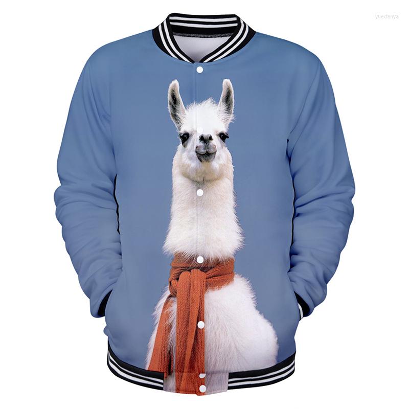 

Men's Jackets Animal Funny Cartoon Alpaca Fashion 3d Baseball Jacket Coat Men Women Hoodie Sweatshirts Long Sleeve Hoodies Tops
