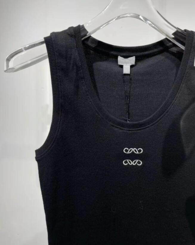 

Original standard the same Women's T-Shirt LO Classic Embroidery Women's camisole designer high-end luxury knitted pure cotton suspenders sexy t short
