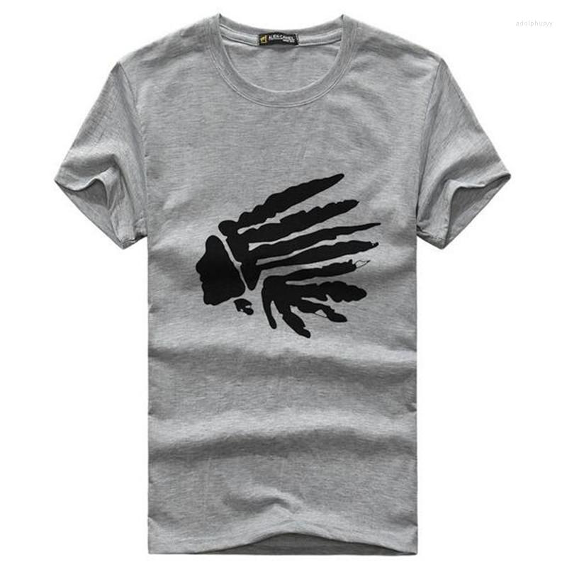 

Men's T Shirts 2023 Brand Design Fashion Mens Tops Indians Print Summer Loose Casual Cotton Plus Size Tees, Black