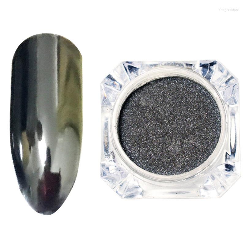

Nail Glitter 1 Bottle Black Mirror Effect Powder Dust Chrome Pigment Shiny Manicure Art Decoration Flakes