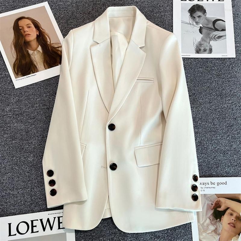 

Women' Suits 2023 Autumn Women Blazer Long Sleeve Suit Jacket Female Single-breasted Feminine Office Work Ladies Femme Coat, Khaki