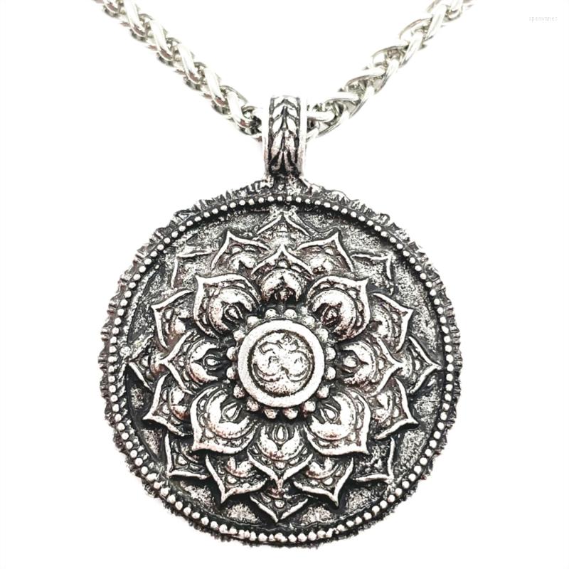 

Chains Nostalgia Yoga Om Mandala Pendant Necklace Buddhism Flower Of Life Meditation Geometry Amulet Religious Jewelry