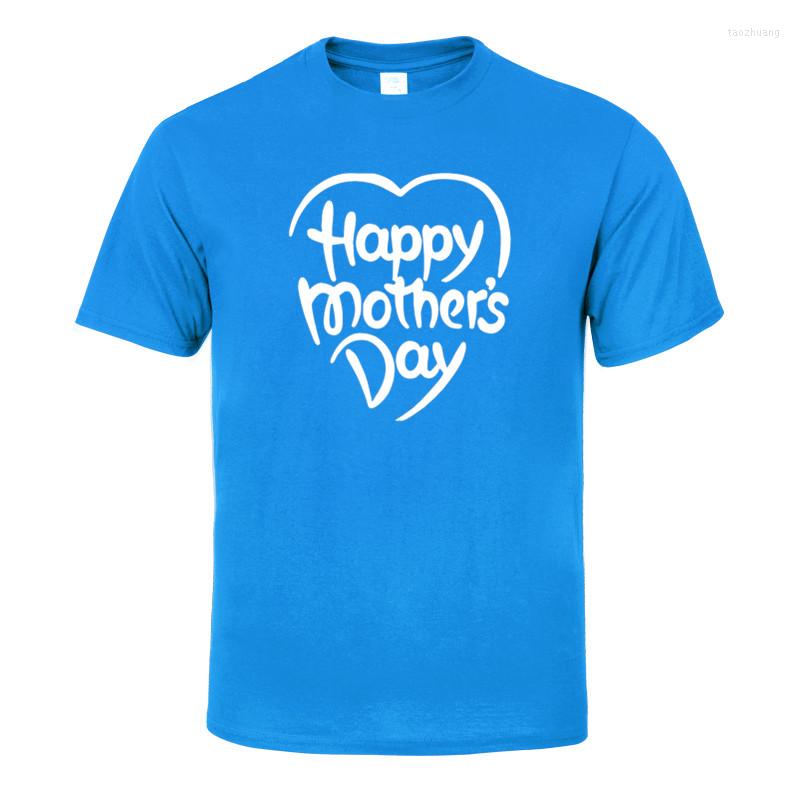 

Men's T Shirts Summer Fashion Short Sleeve Cotton T-shirt Happy Mother's Day Shirt Men's Hip Hop Cool Tees Harajuku Streetwear, White