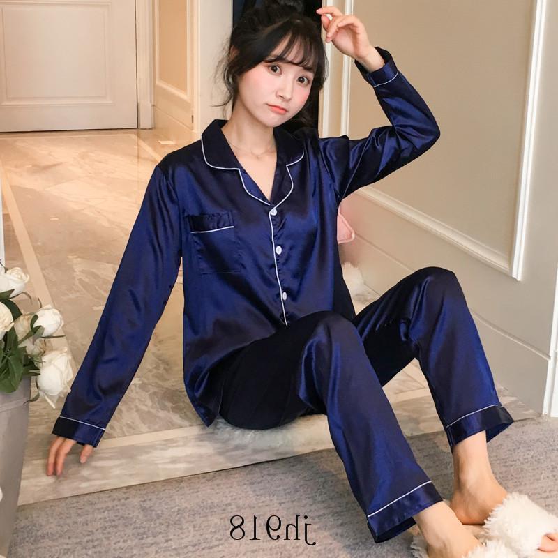 

Down jacket Women's Two Piece Pant Spring Autumn Summer Ice Silk Printed Letter Pajamas Ladies Home Service Two-piece Suit Lady Sl Enji, Sliver