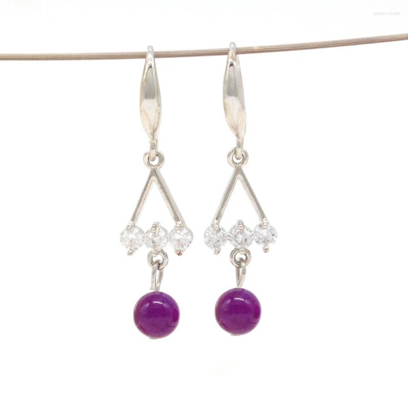 

Dangle Earrings Stainless Triangle Rhinestone Gemstone Drop 10 Colors Round Stone Beaded 5 Pairs/lot GE003