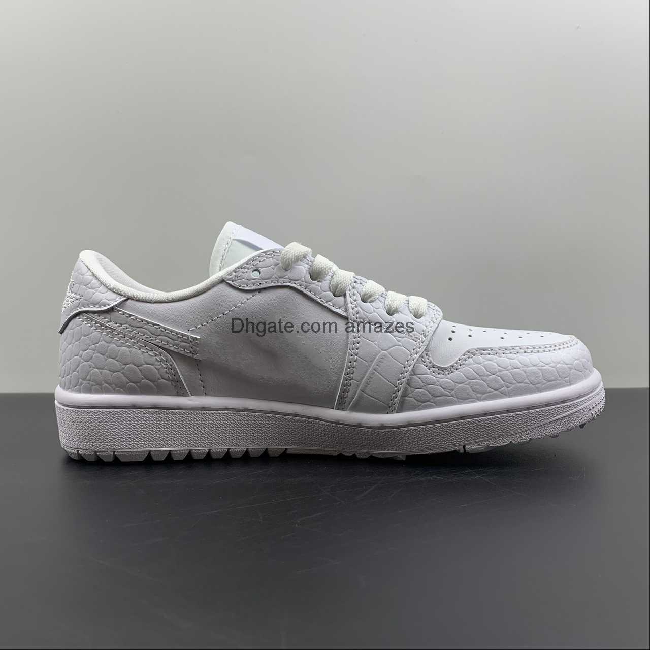 

1 Retro Low Golf White Croc Mens Womens Outdoor Sports shoes 1s White Pure Platinum Sneakers Shoes DD9315-110 for size EUR 36-45, Fd9906-131