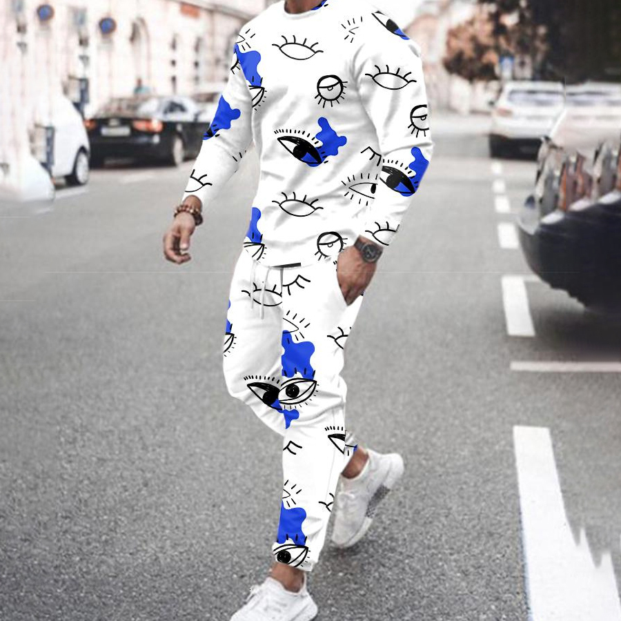 

Men' Tracksuits Tracksuit Vintage 3D Printing Round Neck 2-piece Sweater Jogging Pants Suit Men' Street Wear Round Neck Summer Men' Sportswear 230313, Tc1020