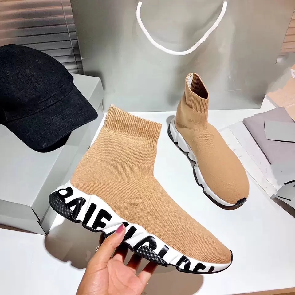 

mens boots Fast high quality designer luxury 2021 classic stretch socks sport women casual shoes thick soles Set of mouth size 35-45
