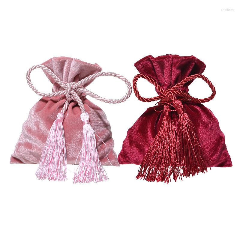 

Jewelry Pouches 12x14CM Velvet Candy Bags Wedding Drawstring Gifts Bag Party Favors Packaging