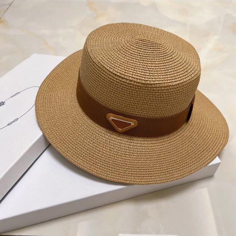 

Summer Straw Hat Designer Sunhats Caps Bucket Hats Wide Brim Cap P Womens Men Fashion Beach Outdoor Fitted Hats Casquette, As pics