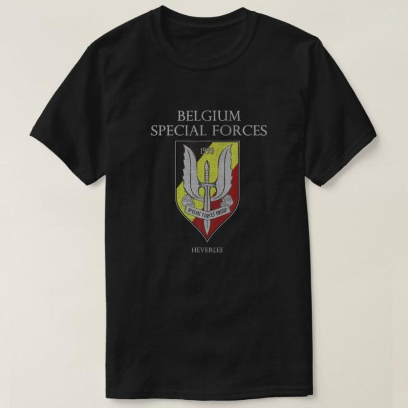 

Men' T Shirts Belgian Special Force Army Armed Forces Belgium De Men T-Shirt Short Sleeve Casual Cotton O-Neck Summer Men' Clothing, Black