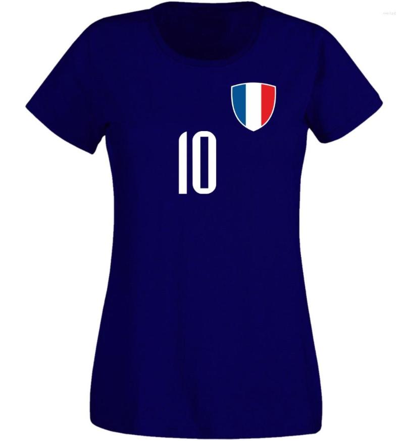 

Men' T Shirts Frankreich Damen T-Shirt Br-10 Navy Trikot Nummer 10 Sporter France 2023 Footballer Soccers Summer Cotton Printed