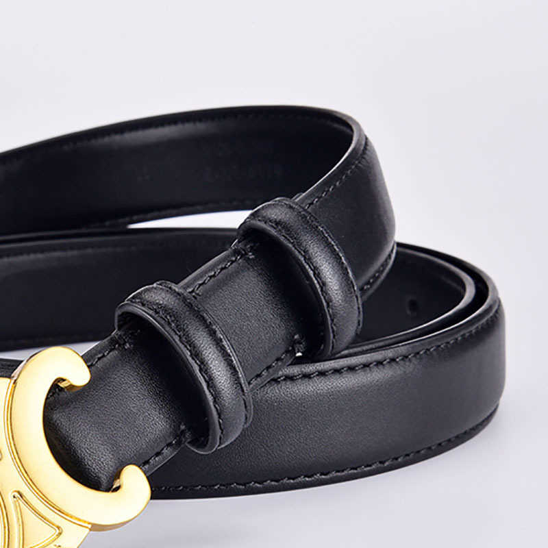 

Chic Arc Buckle Waist Belt: Golden Smooth Korean Style for Students, Commuters & Men/Women, Black