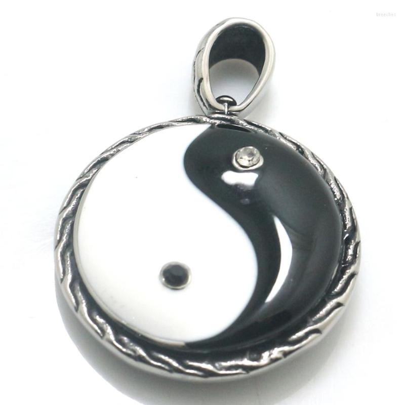 

Pendant Necklaces 316L Stainless Steel Cool Eight Diagrams Black Clean Stone