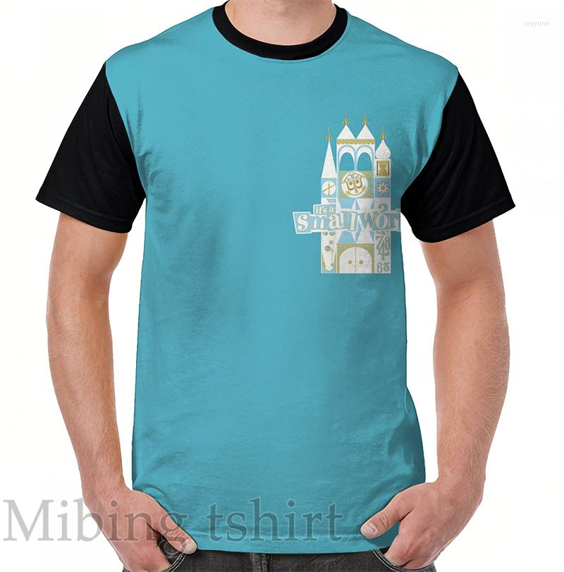 

Men' T Shirts Funny Print Men Shirt Women Tops Tee Its A Small World! Graphic T-Shirt O-neck Short Sleeve Casual Tshirts