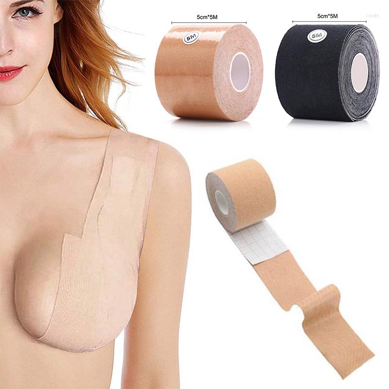 

Bras 1 Roll 5M Push Up Bra Women Breast Nipple Covers Intimates Sexy Bralette Pasties Body Invisible Lift Tape Adhesive, Beige-2.5cmx5m