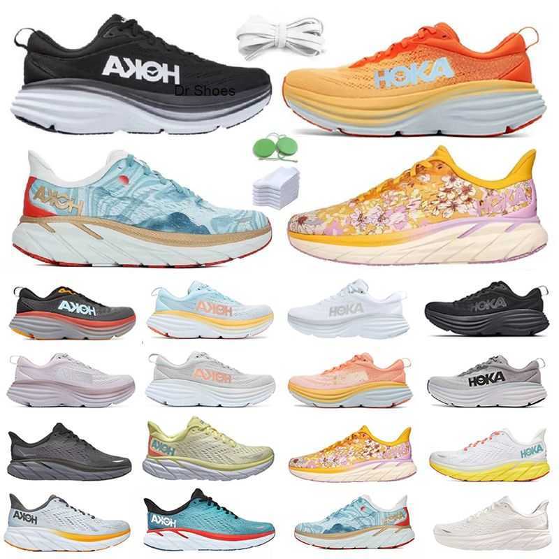 

2023 HOKA One Bondi Men Casual Shoes Designer Clifton 8 Sneaker Black White Orange Amber Yellow Goblin Blue Grey Men Women Trainer S yaP, Color#2