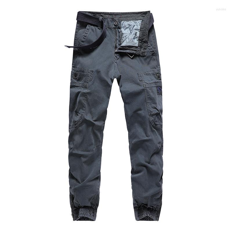 

Men's Pants 2023 Men's Tactical Cotton Cargo Autumn Men Casual Hight Quality Pantalones Male Loose Trousers Joggers Work Overalls, Dark grey