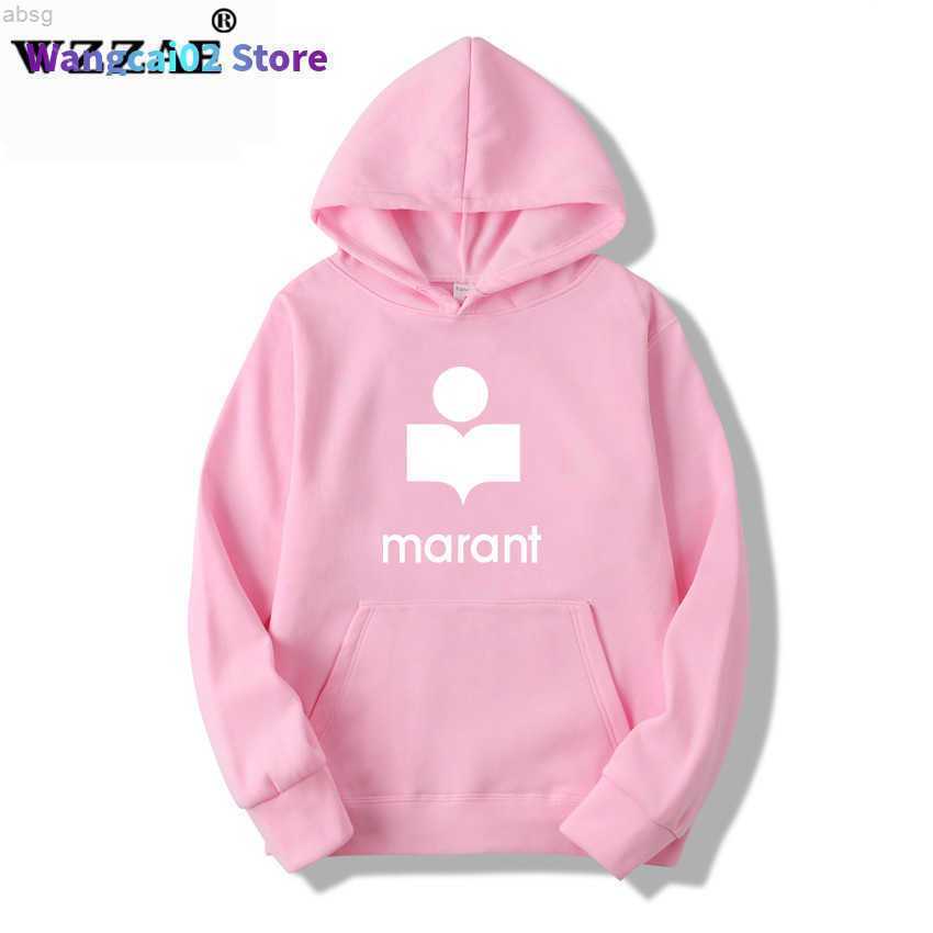 

Men's Hoodies Sweatshirts Marant Hoodie Sweatshirt Hooded Clothes Streetwear Harajuku Fashion Long Sleeve Hip Hop Cotton Printing Full, Navy blue 2