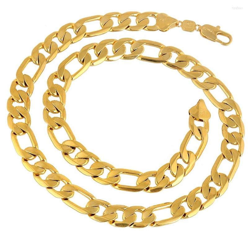 

Choker Heavy Chain Yellow Gold Filled Mens Necklace 24in Long 12mm Wide