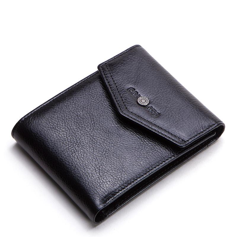 

Wallets Men's Wallet Fashion Leather Multi-function Cover Cross Section, Black