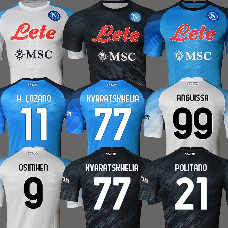 

22 23 SSC Napoli Soccer Jerseys KVARATSKHELIA LOZANO OSIMHEN ANGUISSA Football Shirt POLITANO MAGLIA MERTENS MARADONA 2022 2023 MINJAE Kits Maillots de foot, Away