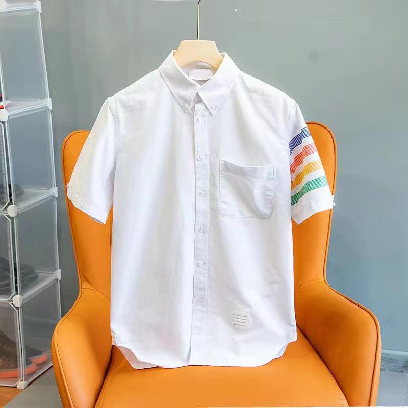 

Men T-Shirts pure brown Long sleeve shirt M-4XL thom cotton Loopback Jersey Engineered Summer wear stripe Sweatshirt Crewneck Pullover a9