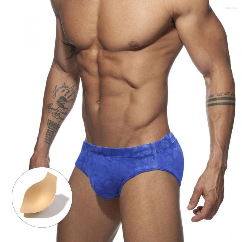 

Men's Swimwear Male Summer Cool Sports Quick Dry Color Fit Beach Shorts Triangle Fashion Sexy Swimming Trunks, Black