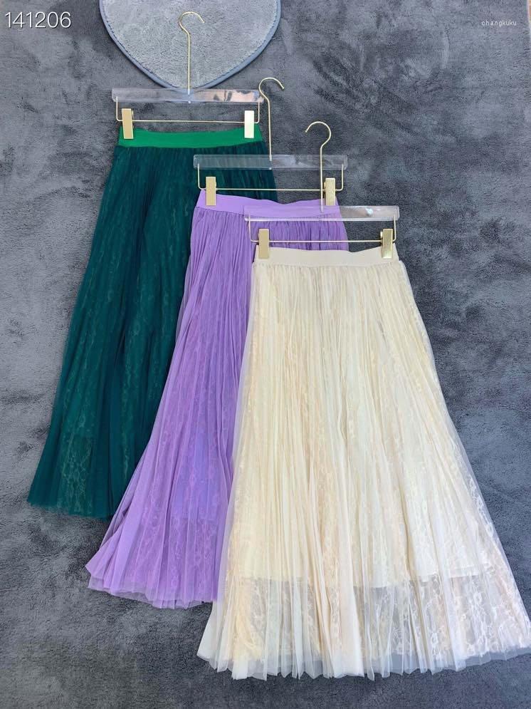 

Skirts Fashion Xc985 Women' 2023 Runway Luxury European Design Party Style Clothing, Green