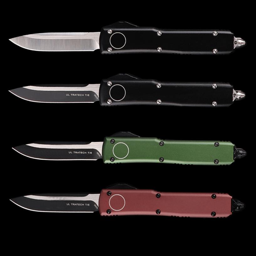 

Automatic knife comb double action Tactical knives mt carbide class breaker pocket knifes aluminum auto EDC tools schelin folding 322K