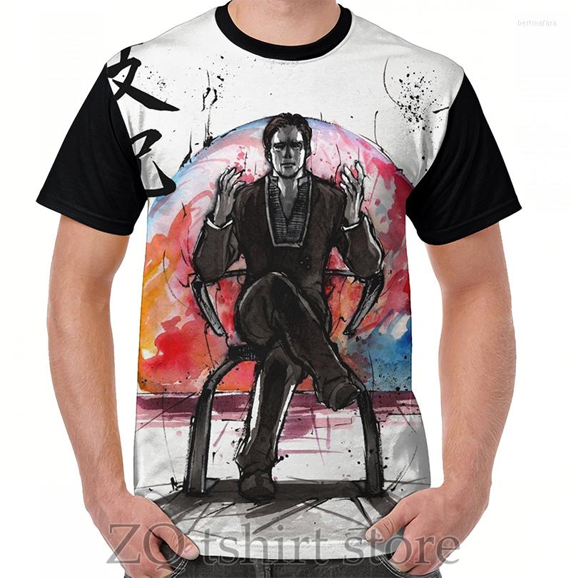 

Men' T Shirts Illusive Man From Mass Effect With Calligraphy Graphic T-Shirt Men Tops Tee Women Shirt Funny Print Short Sleeve Tshirts