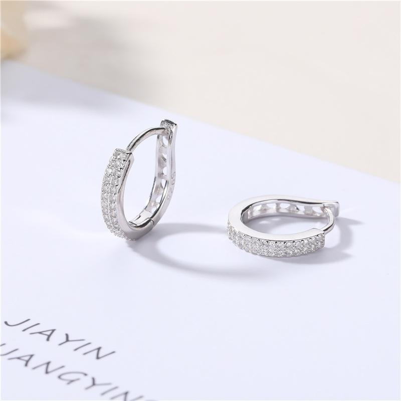 

Hoop Earrings & Huggie Sterling Silver Earring Drop-shaped Short 925 For WomenHoop