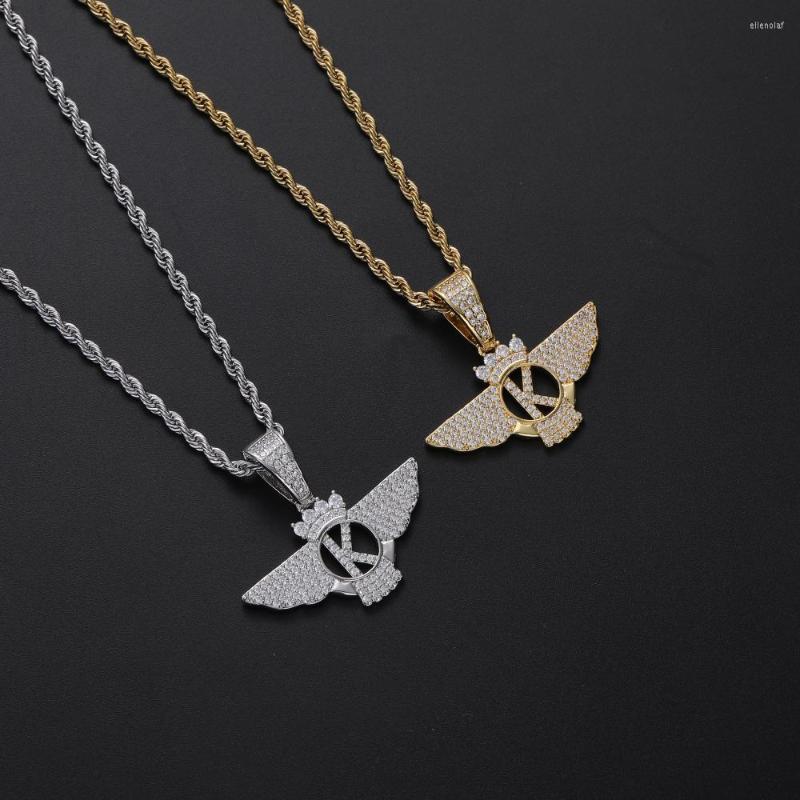 

Pendant Necklaces Bling Zircon Necklace Brass CZ Pendants Men Hip Hop Jewelry CN364